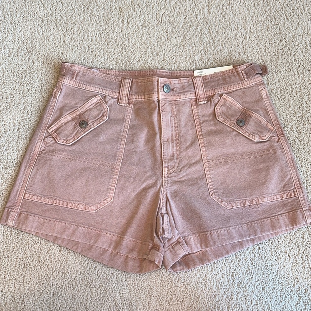 American Eagle 4” Perfect Short High-Waisted, Rose Pink - Size 6